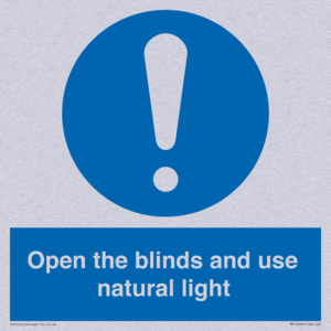 Open the blinds and use natural light